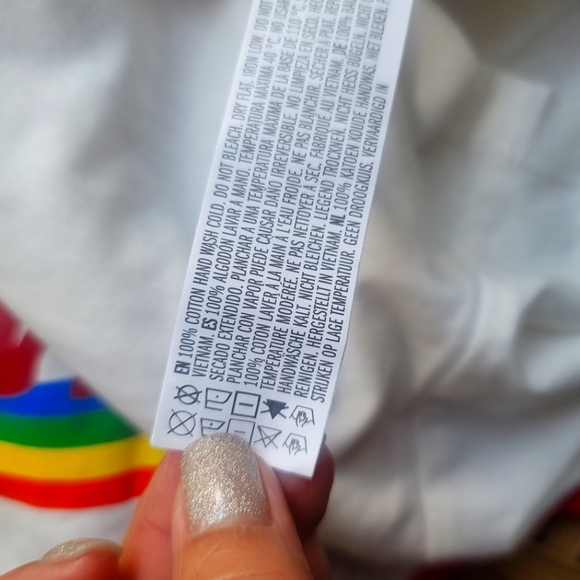 NWT Forever 21 Crop Rainbow Graphic Tank Top Size Small - Picture 9 of 9